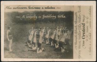 cca 1920-1930 A szépség és fiatalság titka című film a Central Mozgóban, sarkán törésnyom, 9×14 cm