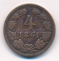 Ausztria 1861A 1kr Cu T:2-,3 Austria 1861A 1 Kreuzer Cu C:VF,F Krause KM#2186