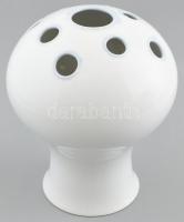 Herendi fehér mázas porcelán váza, jelzett, hibátlan, m: 22 cm