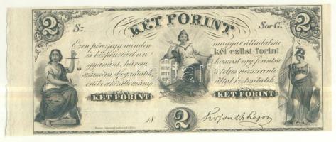 Emigrációs "Kossuth bankó" 18.. 2Ft "Sor G." T:I