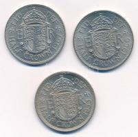 Nagy-Britannia 1953-1967. 1/2C Cu-Ni "II. Erzsébet" (3xklf) T:2,2-
United Kingdom 1953-19...