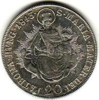 1843B 20Kr ezüst T:2/2-