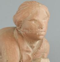 G. Fekete Géza (1906-1976): Arató nő. Terrakotta szobor. hibátlan. Jelzett. m:18 cm