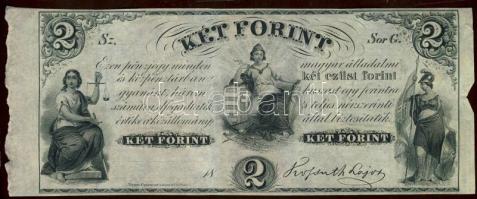 Emigrációs "Kossuth bankó" 18.. 2Ft "Sor G." T:I