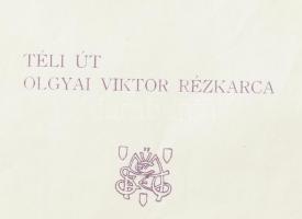 Olgyai Viktor (1870-1929): Téli út. Rézkarc, papír, jelzett a karcon. A Művészet folyóirat melléklet...