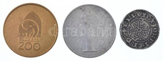 3xklf zseton tétel, benne: "Zoo Budapest / Holnemvolt Park" fém zseton + "KSM Sör&quo...