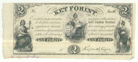Emigrációs "Kossuth bankó" 18.. 2Ft "Sor H." T:I