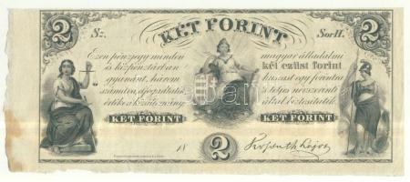 Emigrációs "Kossuth bankó" 18.. 2Ft "Sor H." T:I
