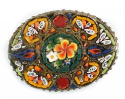 Muranoi mozaikos bross 3,5 cm
