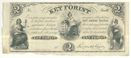 Emigrációs "Kossuth bankó" 18.. 2Ft "Sor H." T:I