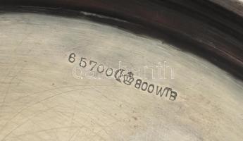 Ezüst (Ag) áttört tál. Jelzett. Kopott. Nettó: 346g, d: 23 cm