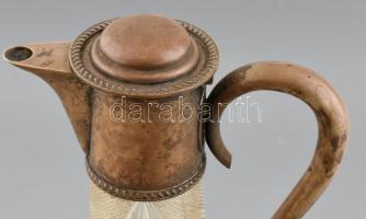 Ezüst (Ag) karaffa. Jelzett. Kopott. M: 38cm, angol mester: John Thomas Heath & John Hartshorne ...