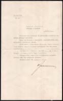1939 Reményi-Schneller Lajos (1892-1946) kivégzett pénzügyminiszter által aláírt kinevezés