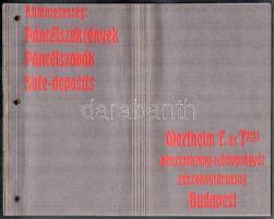 cca 1930 Bp. V., Wertheim F. és Társa Pénzszekrény és Felvonógyár Részvénytársaság katalógusa, árjegyzéke, képekkel illusztrált
