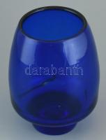 Kék üveg váza Hibátlan. 19 cm