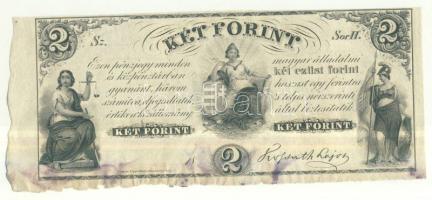 Emigrációs "Kossuth bankó" 18.. 2Ft "Sor H." T:I