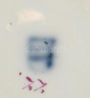 Antik Altwien teáskanna, kézzel festett porcelán, jelzett, XIX. sz. első fele, fedele hiányzik, kopo...