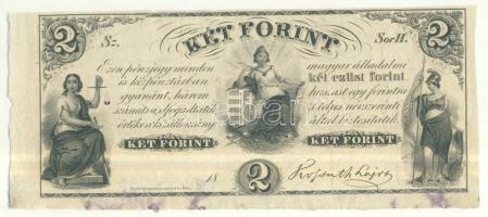 Emigrációs "Kossuth bankó" 18.. 2Ft "Sor H." T:I