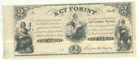 Emigrációs "Kossuth bankó" 18.. 2Ft "Sor H." T:I