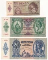 1930. 100P + 1930. 100P csillagos sorozatszám + 1932. 50P + 1936. 10P + 1939. 5P + 1941. 20P T:III