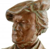 Wágner büszt, spiáter, alabástrom talapzaton, kopott, m: 21 cm