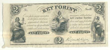 Emigrációs "Kossuth bankó" 18.. 2Ft "Sor H." T:I