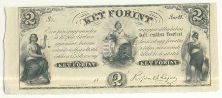 Emigrációs "Kossuth bankó" 18.. 2Ft "Sor H." T:I