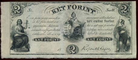 Emigrációs "Kossuth bankó" 18.. 2Ft "Sor H." T:I