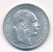 1880KB 1Ft Ag "Ferenc József / Középcímer" T:1-,2  Hungary 1880KB 1 Forint Ag "Franz Joseph" C:AU,XF Adamo M15