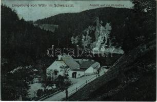 Vír, Wühr im Schwarzatal; Umgebung, Ansicht auf die Klubacica / údolí Svratky, waterfall