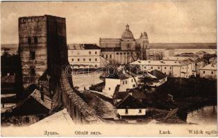 1916 Lutsk, Luck; Widok ogólny / general view (tear) + Tábori posta hivatal 102