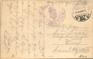 1916 Lutsk, Luck; Widok ogólny / general view (tear) + "Tábori posta hivatal 102"