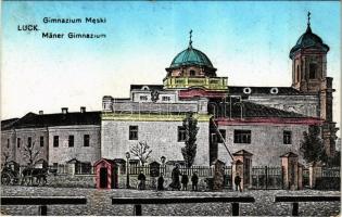 1916 Lutsk, Luck; Gimnazium Meski / boy school + "M. Kir. 7. Honvéd Tábori Ágyús Ezred II. Osztály gazdasági Hivatala"