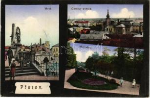 1916 Prerov, Prerau; Most, Celkovy pohled, Michalov / bridge, park