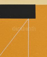 Konok Tamás (1930-2020): Konstruktivista kompozíció, 1991. Szitanyomat, papír, jelzett. Számozott: 2...