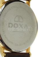 Doxa Royal aranyozott kvarc férfi karóra, dátum funkcióval, bőr szíjjal, működő, jó állapotban, ered...