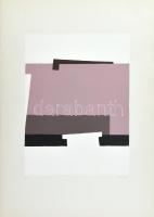 Mark (Márkus), Anna (1928-): Konstruktivista kompozíció, 1989. Szitanyomat, papír, jelzett, E.A. művészpéldány. 46x34 cm