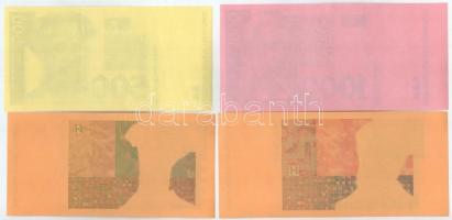 Horvátország 1993. 5K + 20K + 50K + 200K + 500K + 1000K, mind előlapi színpróba + 200K + 500K + 1000...