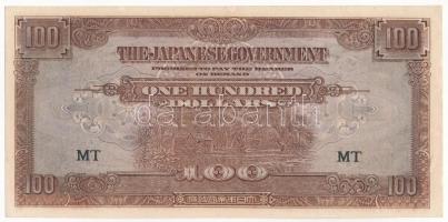 Malaya / Japán megszállás 1944. 100$ MT T:I-  Malaya / Japanese occupation 1944. 100 Dollars MT C:AU Krause M8