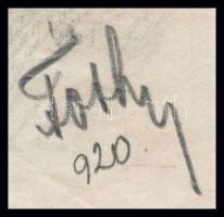 Tóth Gyula (1891-1970): Madár, 1920. Ceruza, papír, jelzett, lapszéli kisebb sérülésekkel, 31x20 cm