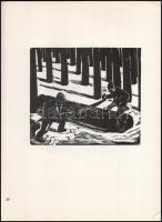 Gáborjáni Szabó Kálmán: Tél. Fametszetsorozat. Debrecen, 1975, Hajdú-Bihar Megyei Tanács. Gáborjáni ...