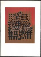 Victor Vasarely 10 kompozíciója versekkel, Bartók Béla emlékére. Bp., é.n., Helikon. Ofszet, papír. ...