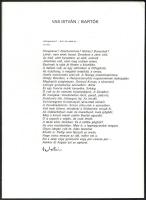 Victor Vasarely 10 kompozíciója versekkel, Bartók Béla emlékére. Bp., é.n., Helikon. Ofszet, papír. ...