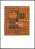 Victor Vasarely 10 kompozíciója versekkel, Bartók Béla emlékére. Bp., é.n., Helikon. Ofszet, papír. ...