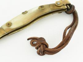 Zsebkés "Valik" jelzéssel, bőr tokban, h: 24 cm