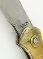Zsebkés "Valik" jelzéssel, bőr tokban, h: 24 cm