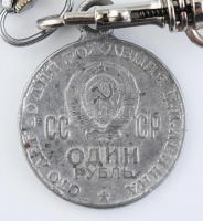 Molnija zsebóra, másodpercmutatóval, lánccal, működik, d: 4,5 cm