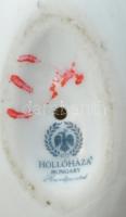 Hollóházi hattyú, kézzel festett, jelzett, hibátlan, m: 8 cm