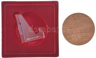 Izrael ~1989. "Jeruzsálem" peremen jelzett, számozott Br emlékérem, eredeti műanyag tokban...