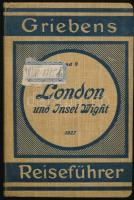 London und Umgebung mit Insel Wight. Griebens Reiseführer Band 9. Berlin,1927., Griebens. Német nyelven. Térképekkel illusztrált. Hátul nagyméretű kihajtható térképpel. Kiadói egészvászon-kötésben, a borítón kis kopásnyomokkal, és egy címkével.